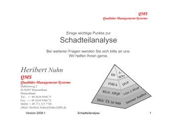 Heribert Nuhn Schadteilanalyse - Nuhn-QMS.de