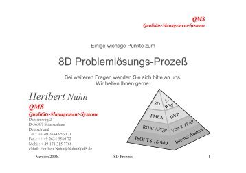 Heribert Nuhn 8D Problemlösungs-Prozeß - Nuhn-QMS.de