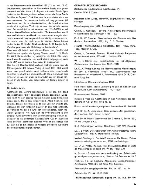 1979-059 GESCHIEDENIS/HISTOIRE PHARMACIE - Kring voor de ...