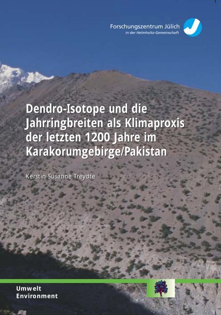 Dendro-Isotope und die Jahrringbreiten als Klimaproxis der letzten ...