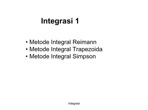 Integrasi 1 - Member of EEPIS-ITS