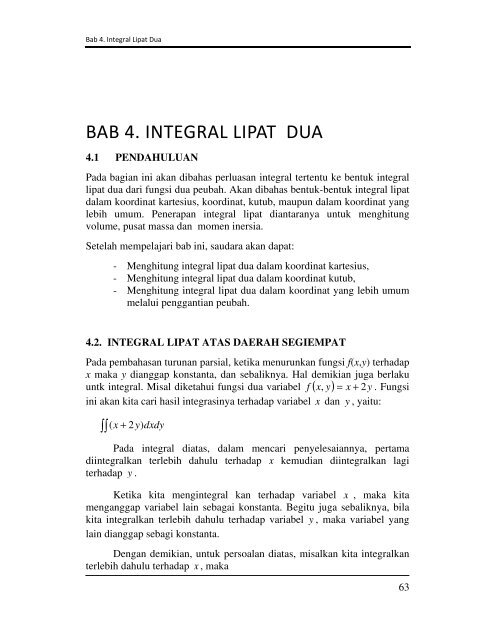 BAB 4. INTEGRAL LIPAT DUA - Blog