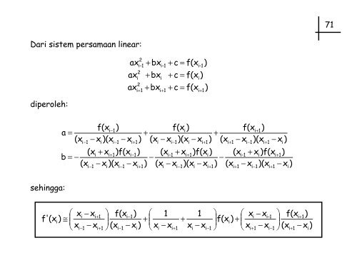 Contoh Soal Interpolasi Linier Metode Numerik