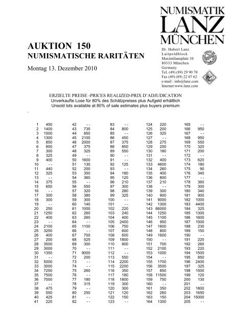 als PDF - Numismatik Lanz