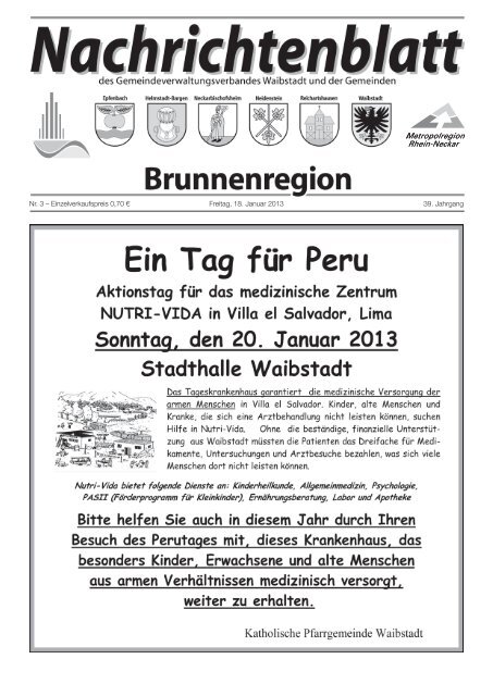 Nachrichtenblatt Brunnenregion KW03 2013 - Nussbaum Medien