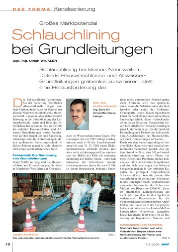 Schlauchlining bei Grundleitung - Nodig-Bau.de