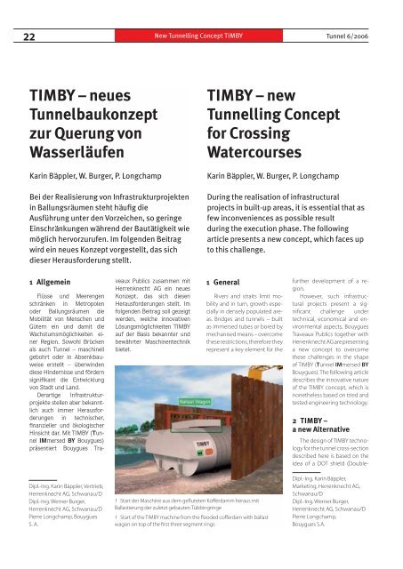 TIMBY – neues Tunnelbaukonzept zur Querung von ... - Nodig-Bau.de