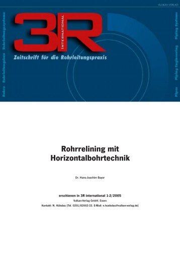Rohrrelining mit Horizontalbohrtechnik - Nodig-Bau.de