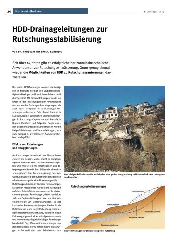 HDD-Drainageleitungen zur Rutschungsstabilisierung - Nodig-Bau.de