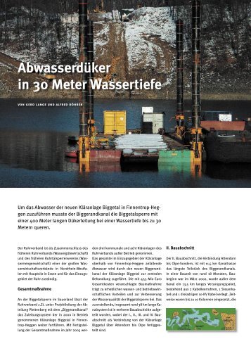 Abwasserdüker in 30 Meter Wassertiefe - Nodig-Bau.de