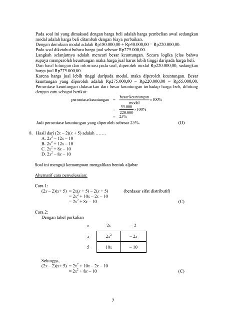 PEMBAHASAN SOAL UN SMP Kode B