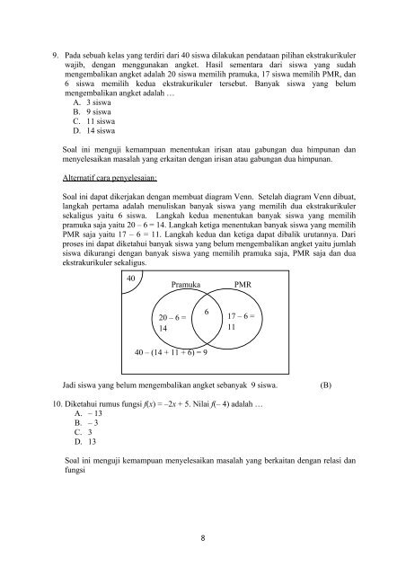 PEMBAHASAN SOAL UN SMP Kode B