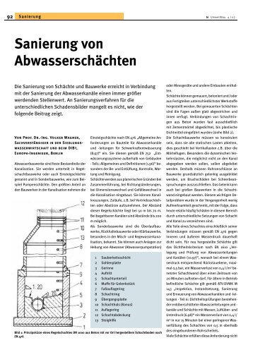 Sanierung Von Abwasserschächten - Nodig-Bau.de
