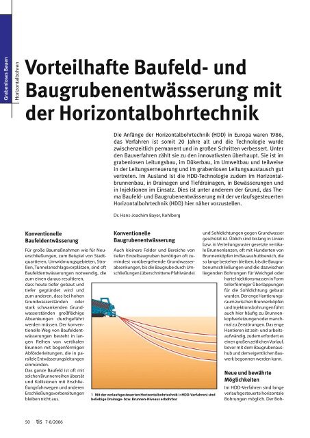 Vorteilhafte Baufeld- und Baugrubenentwässerung ... - Nodig-Bau.de