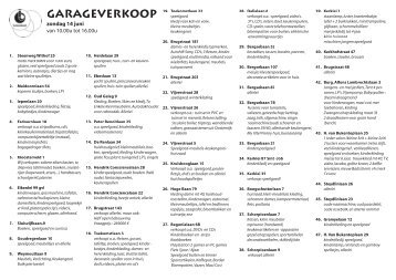 GARAGEVERKOOP - Stijn Janssens