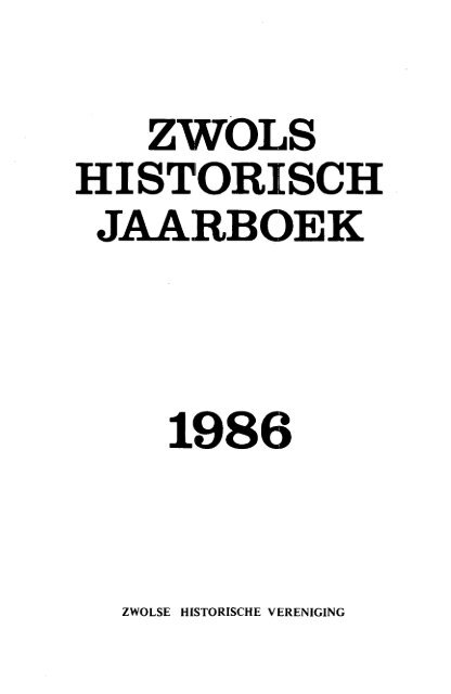 1986 JAARBOEK - Historisch Centrum Overijssel