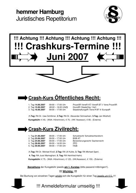 Crash-Kurs Anmeldung f-374r Alle 06-2007