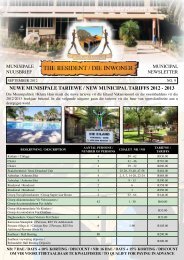 nuwe munisipale tariewe / new municipal tariffs 2012 - 2013