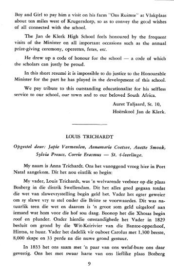 Louis Trichardt - Afrikanergeskiedenis