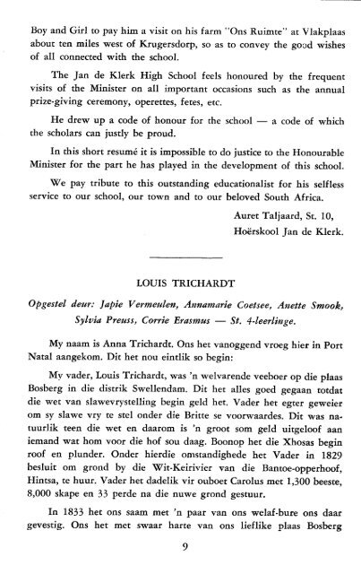 Louis Trichardt - Afrikanergeskiedenis