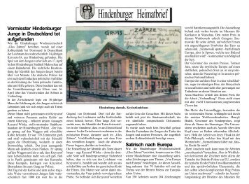 Hindenburger Heimatbrief