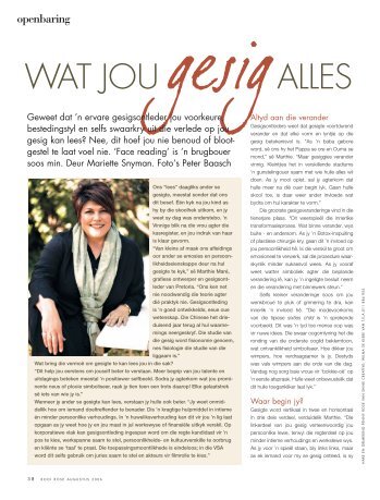 wat jou a? - Face Profiling and Consulting by Face Profile SA