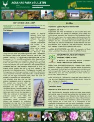 AGULHAS PARK eBULLETIN - SANParks