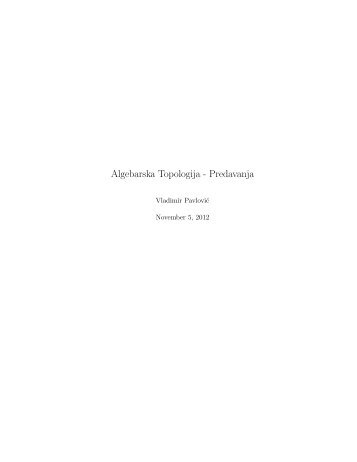 Predavanja iz predmeta Algebarska topologija - Prirodno