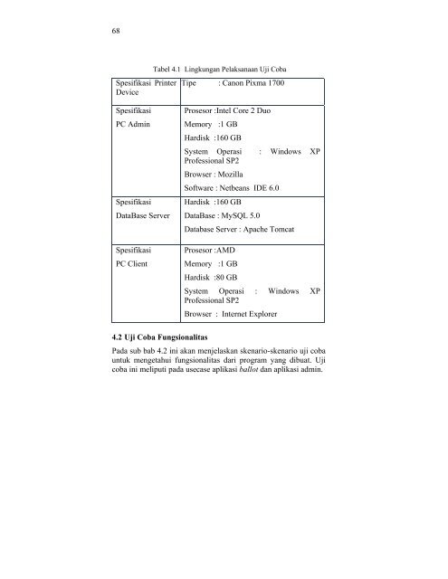 4 BAB IV UJI COBA DAN EVALUASI