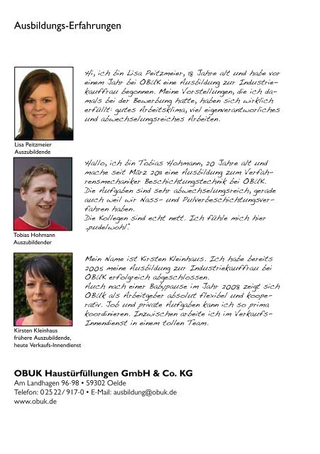 Ausbildung START 2013 - Obuk