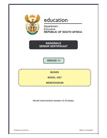 Modelvraestel Memorandum Afrikaans Gr11-2007 - Curriculum