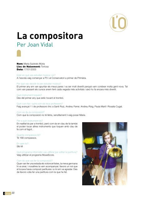 Revista L'ORIOL 54 Abril 2013 - Diputació de Tarragona