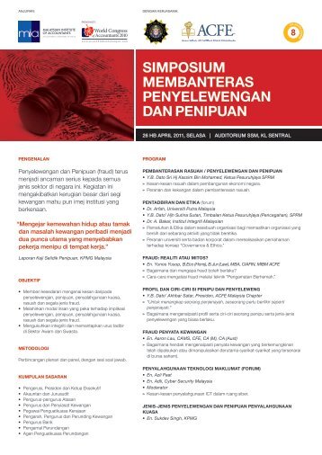 SIMPOSIUM MEMBANTERAS PENYELEWENGAN DAN PENIPUAN