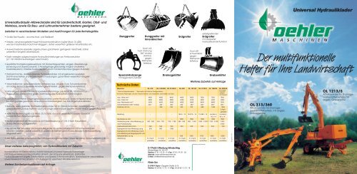 Der multifunktionelle Helfer für Ihre Landwirtschaft - Oehler Maschinen