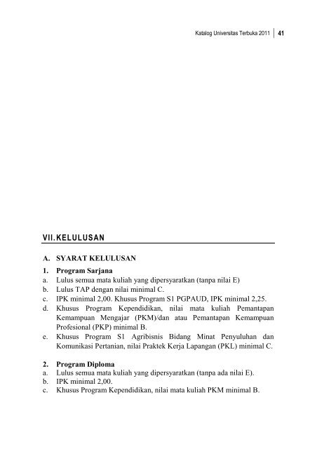 VII. KELULUSAN - Universitas Terbuka