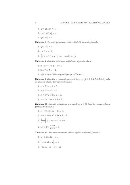 Elementi matematicke logike - Građevinski Fakultet Univerziteta u ...