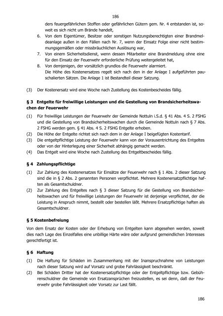 Verwaltungsgebührensatzung der Gemeinde Nottuln vom 18