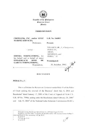 G.R. No. 166803. October 11, 2012 - Supreme Court of the Philippines