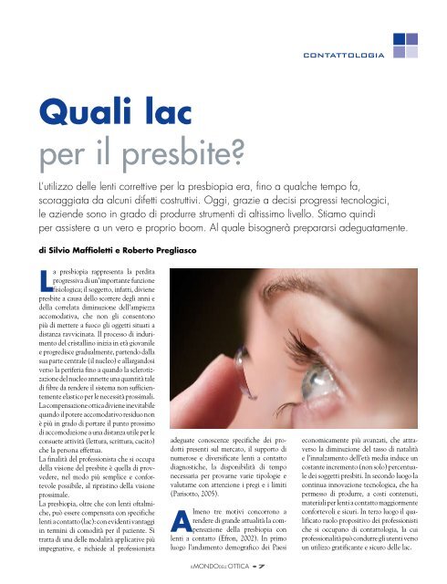 Quali lac per il presbite? - Logo Centro Ottico Maffioletti