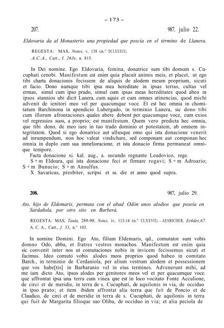 160. 984, abril 9. Carta precaria otorgada por Juan, abad de San ...