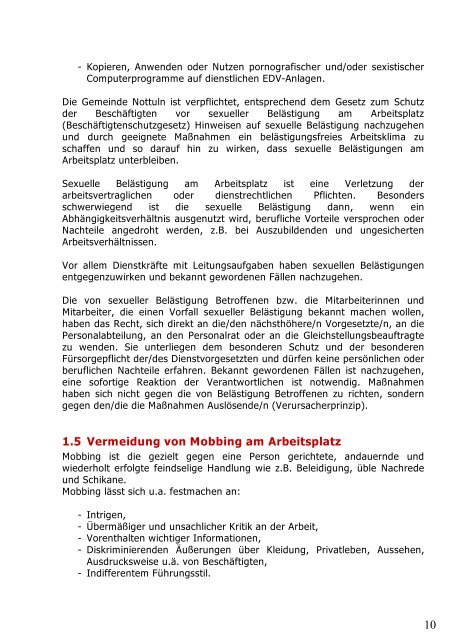 Frauenförderplan 2007 - Gemeinde Nottuln