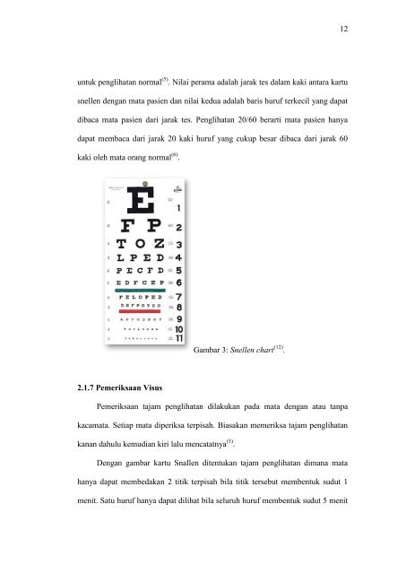 Pemeriksaan Visus Mata Dengan Snellen Chart Pdf