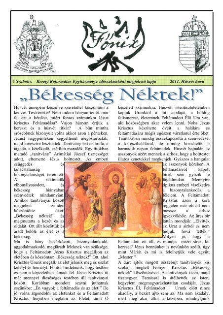 A Szabolcs – Beregi Református Egyházmegye ... - SHP.hu