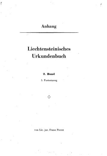 Liechtensteinisches Urkundenbuch - eLiechtensteinensia