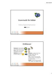 Grammatik för blåbär - Grammatikdagen