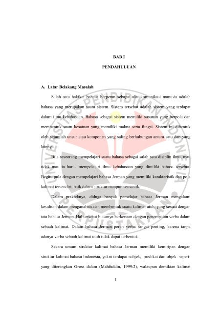 1 Bab I Pendahuluan A Latar Belakang Repository Upi