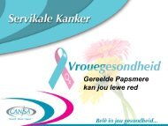 Gereelde Papsmere kan jou lewe red - The Cancer Association of ...