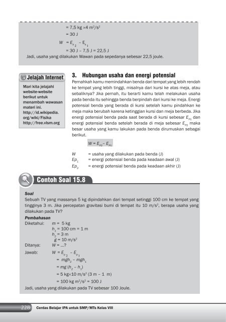 Kelas 8 – Ilmu Pengetahuan Alam