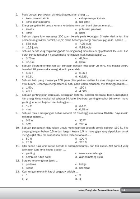 Kelas 8 – Ilmu Pengetahuan Alam