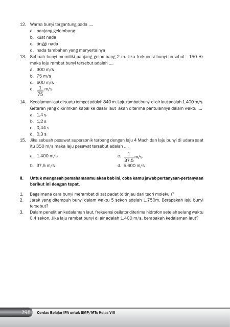 Kelas 8 – Ilmu Pengetahuan Alam